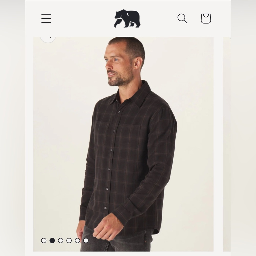 The Normal Brand Men’s Lightweight Check Flannel size Medium.